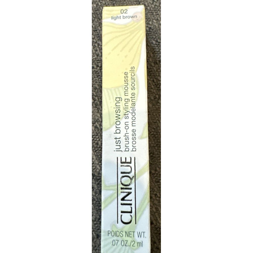 NIB Full Size Clinique Just Browsing Brush‎ On Styling Mousse #02 Light Brown